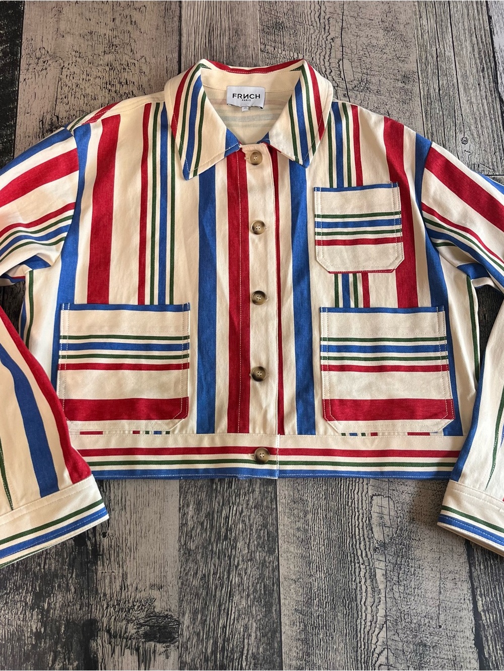 Frnch cropped 100% cotton jacket